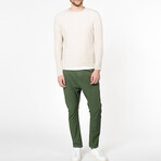 Linen Crew Neck Sweater // Beige (XL)