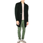 Two Button Shawl Collar Cardigan // Forest Green (S)
