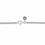 Sterling Silver Chain + Pietersite Pendant Necklace // 18"