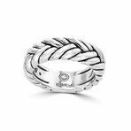 Sterling Silver Braided Ring // Ring Size: 10