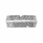 Sterling Silver Etched Ring // Ring Size: 10
