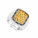 14k Gold Plated Sterling Silver Ring // Ring Size: 10
