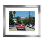 Convertible Driving To Hollywood Sign (Black Frame)