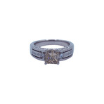 Platinum Diamond + Brown Center Diamond Ring // Ring Size: 6.5 // Pre-Owned