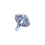 Platinum Diamond + Sapphire Ring // Ring Size: 6.5 // Pre-Owned