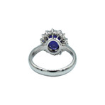Platinum Diamond + Burma No-Heat Star Sapphire Ring // Ring Size: 5.75 // Pre-Owned