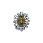 18K White Diamond + Spinel Ring // Ring Size: 6.75 // Pre-Owned