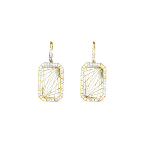14K Yellow Gold Diamond Earrings // Pre-Owned