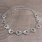 Mini Handcuff Chain Adjustable Necklace // 18"