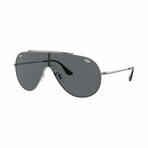 Men's Wings Pilot Sunglasses // Gunmetal + Gray