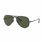 Unisex Pilot Sunglasses // Black + Green