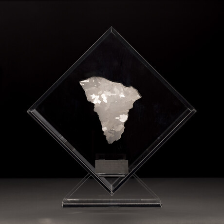 Campo del Cielo Meteorite from // Transparent Acrylic Display