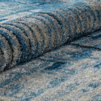 Addison Plano Abstract Stripes Blue // 9'6" x 13'2" Area Rug