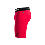 M2 Cotton Boxer // Long Inseam // Red + Black + White (XS)