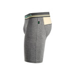 M2 Cotton Boxer // Long Inseam // Light Heather Gray (L)