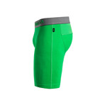 M2 Cotton Boxer // Long Inseam // Green + Gray (L)