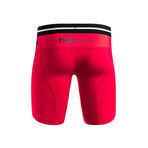 M2 Cotton Boxer // Long Inseam // Red + Black + White (XS)