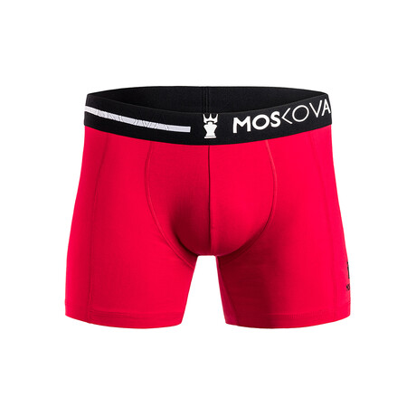 M2 Cotton Boxer // Regular Inseam // Red + Black + White (XS)