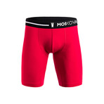 M2 Cotton Boxer // Long Inseam // Red + Black + White (XS)