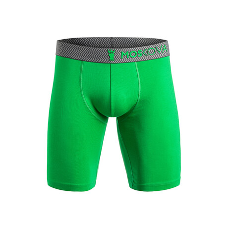 M2 Cotton Boxer // Long Inseam // Green + Gray (XS)