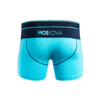 M2 Cotton Boxer // Regular Inseam // Cyan + Navy (XS)