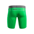 M2 Cotton Boxer // Long Inseam // Green + Gray (L)