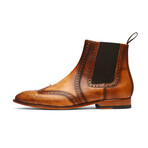 Wingtip Chelsea Brogue Boot // Tan + Brown (US: 7.5)