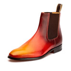 Chelsea Boots // Orange + Red (US: 8.5)