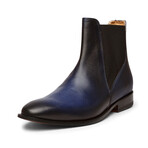 Lizard Skin Print Chelsea Boots // Blue (US: 8.5)