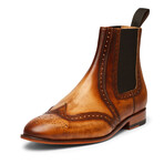 Wingtip Chelsea Brogue Boot // Tan + Brown (US: 8)