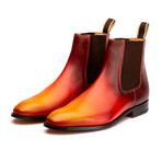 Chelsea Boots // Orange + Red (US: 6.5)