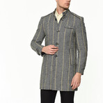 Appalachian Overcoat // Checked Gray (Large)