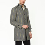 Appalachian Overcoat // Checked Gray (Large)