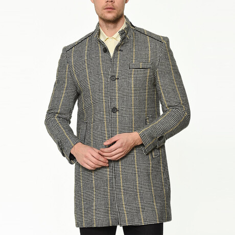 Appalachian Overcoat // Checked Gray (Large)