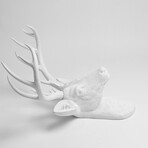 The Templeton XL Deer Wall Sculpture (White/Gold)
