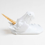 The Binx Mini Unicorn Wall Sculpture (Black/Gold)