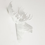 The Edmonton XL Moose Wall Sculpture (White/White)