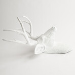 The Templeton Large Deer Wall Sculpture (White/White)