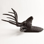 The Templeton Large Deer Wall Sculpture (White/White)