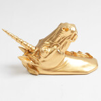 The Binx Mini Unicorn Wall Sculpture (Black/Gold)