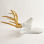 The Templeton Large Deer Wall Sculpture (White/White)