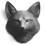 The Sylvester Fox Wall Sculpture (Black/Black)
