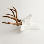 The Templeton Large Deer Wall Sculpture (White/White)