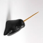 The Walley Narwhal Wall Sculpture (Gold/Gold)