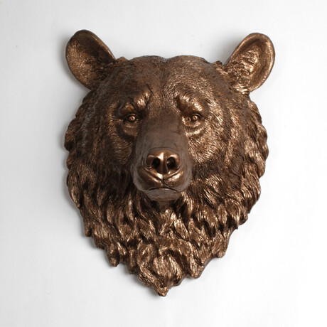 The Raleigh Large Bear Wall Sculpture (Black/Black)