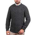 Merino Aran Sweater // Charcoal (Small)