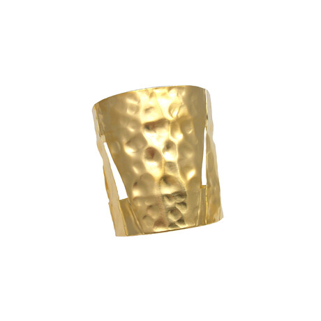18K Gold Plated Brass Adjustable Cuff Bracelet // 6.75" // Store Display