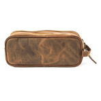 Small Leather Dopp Kit // Saddle Brown