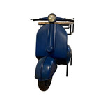 Blue Full Scooter Small Bar Cart