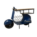 Blue Full Scooter Small Bar Cart